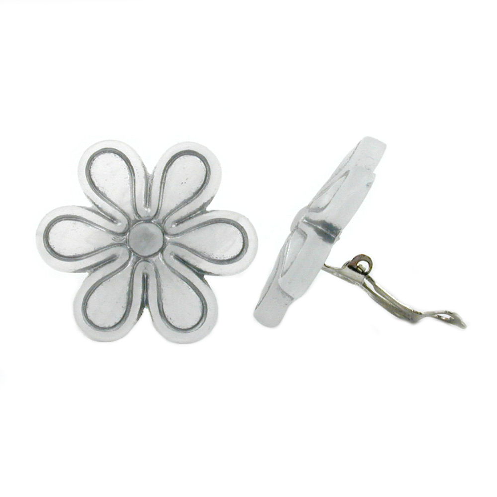 Clip, Blüte, hellgrau-matt