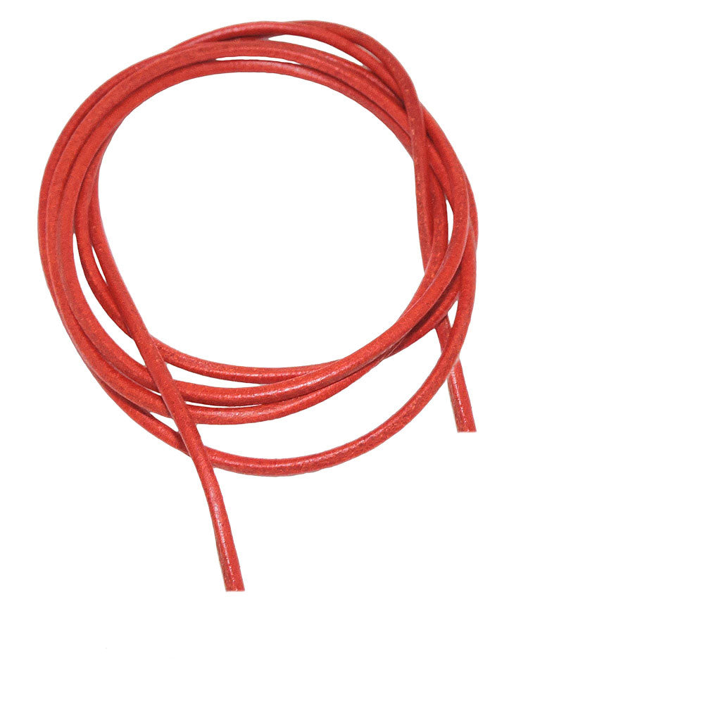 Lederband Rundschnur Rindleder 2mm verschiedene Farben gefärbt ca. 1m