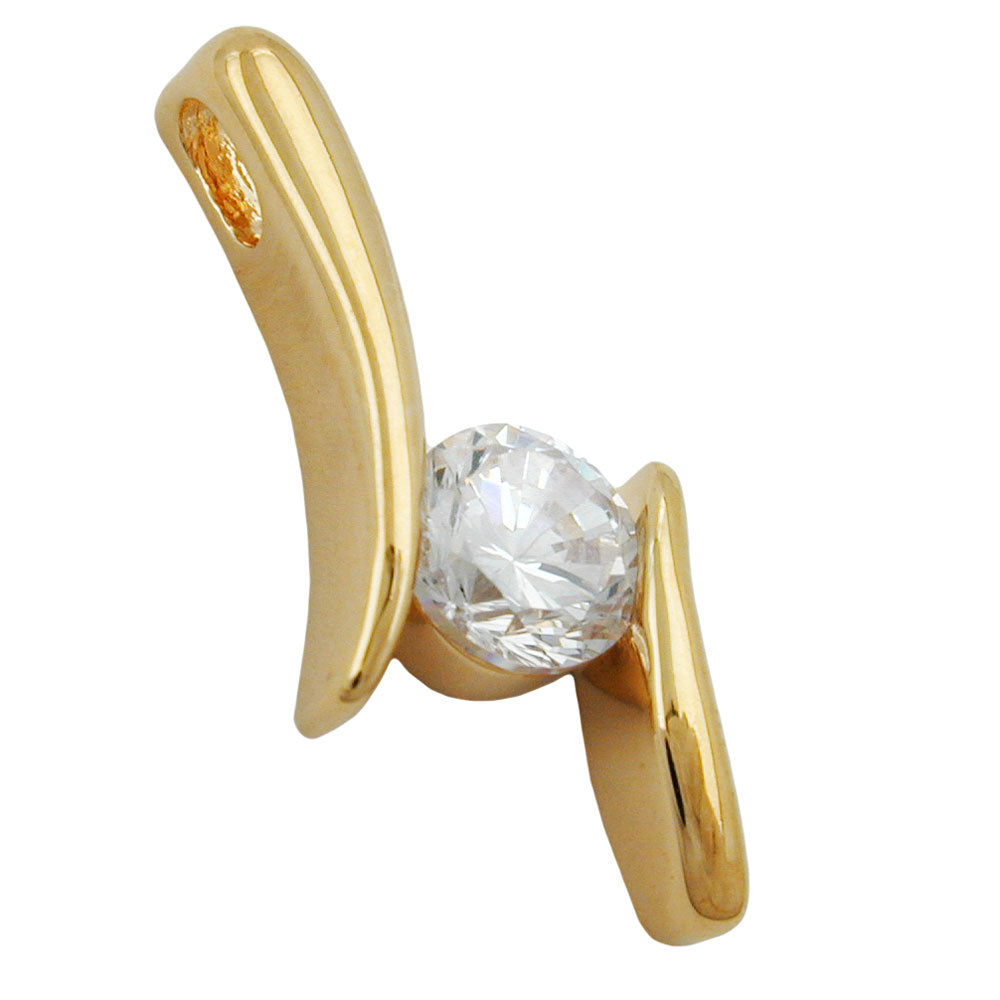 Anhänger Zirkonia vergoldet 3 Mikron