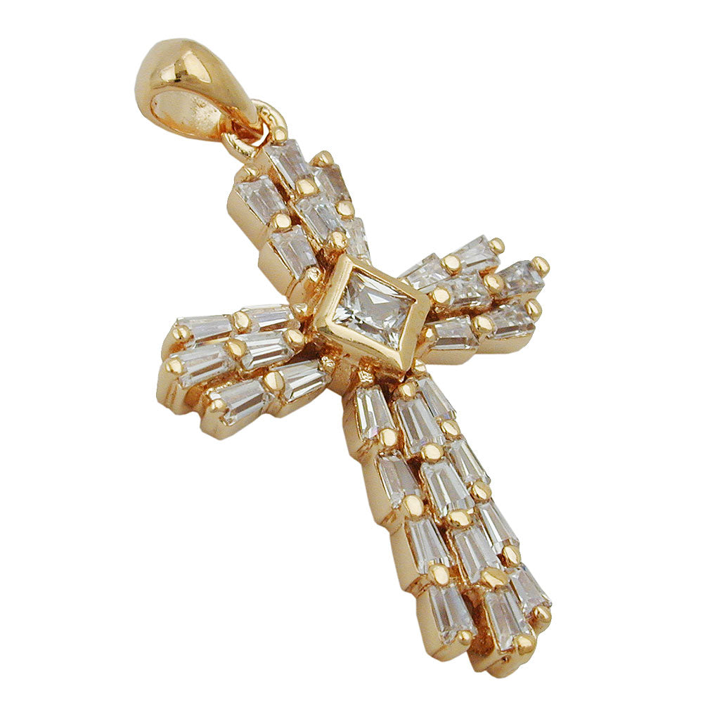 Anhänger Zirkonia vergoldet 3 Mikron