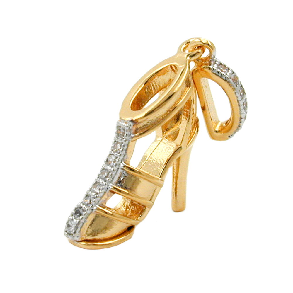 Anhänger Damenschuh vergoldet 3 Mikron