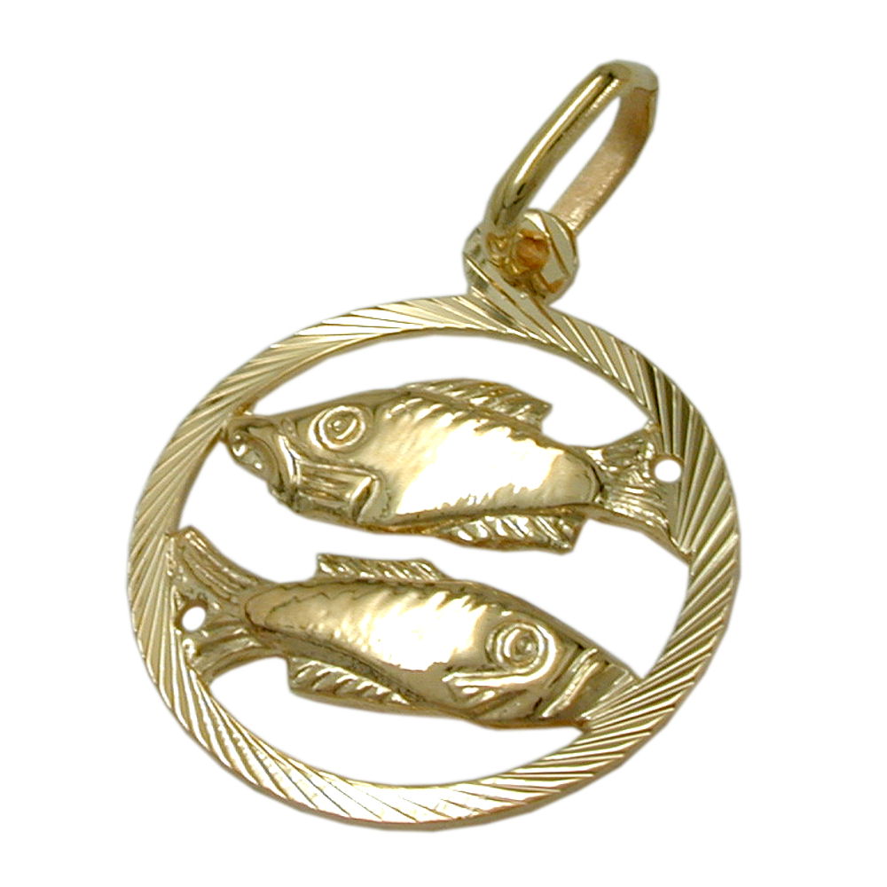 Anhänger 15mm Sternzeichen Sternzeichen 9Kt verschiedene Farben