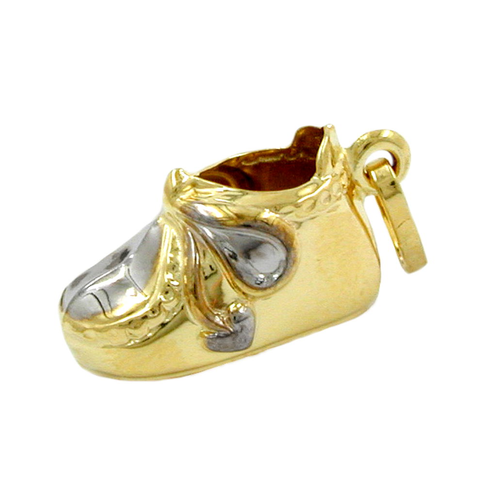 Anhänger 12x7x6mm Babyschuh 9Kt verschiedene Farben