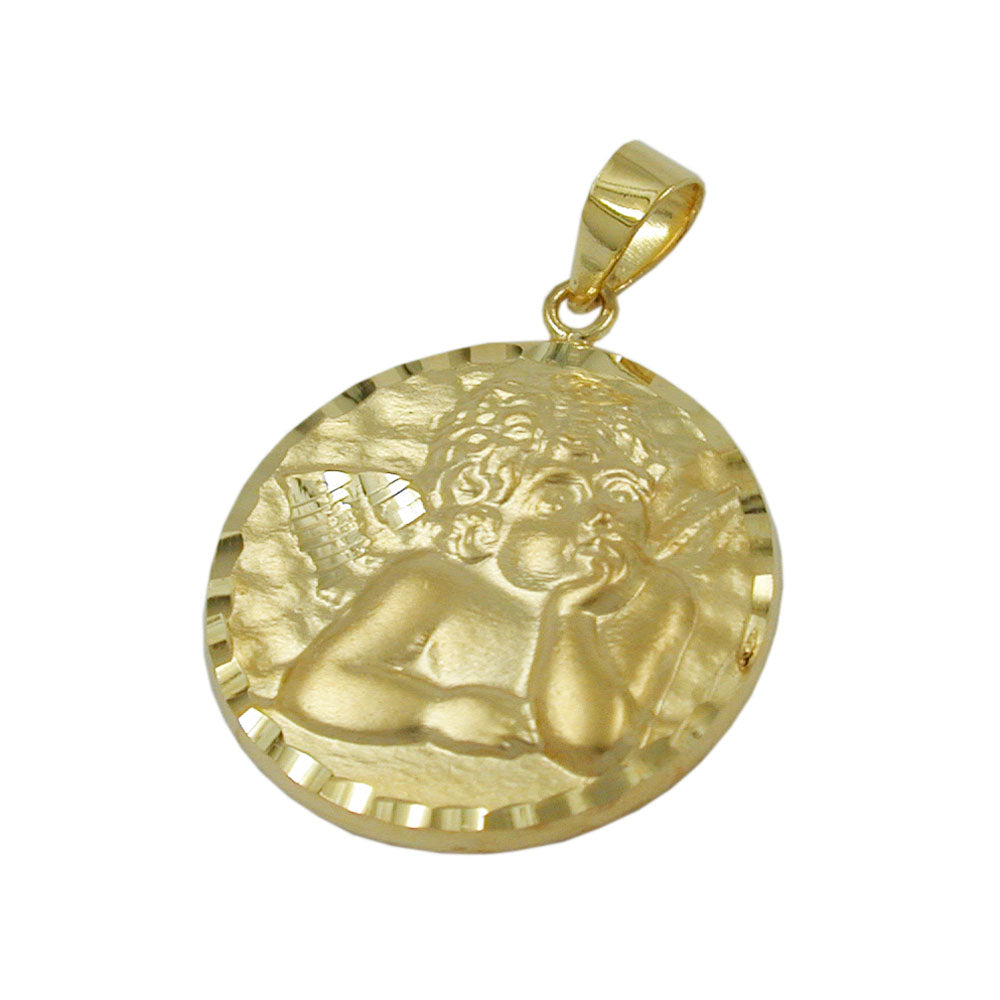 Anhänger 18mm Engelmotiv 14Kt verschiedene Farben