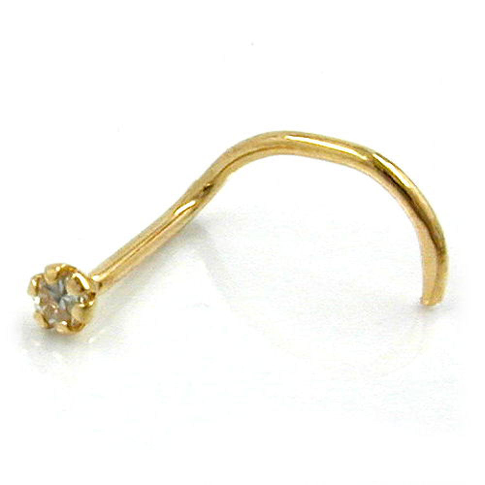 Nasenstecker, Zirkonia mini, 18Kt verschiedene Farben
