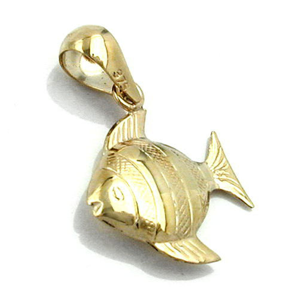 Anhänger, Fisch, 9Kt verschiedene Farben
