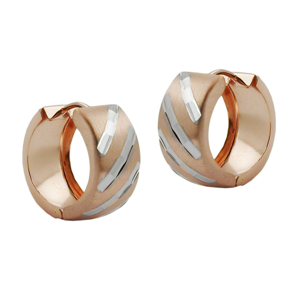 Creole, bicolor matt, 9Kt Rotgold