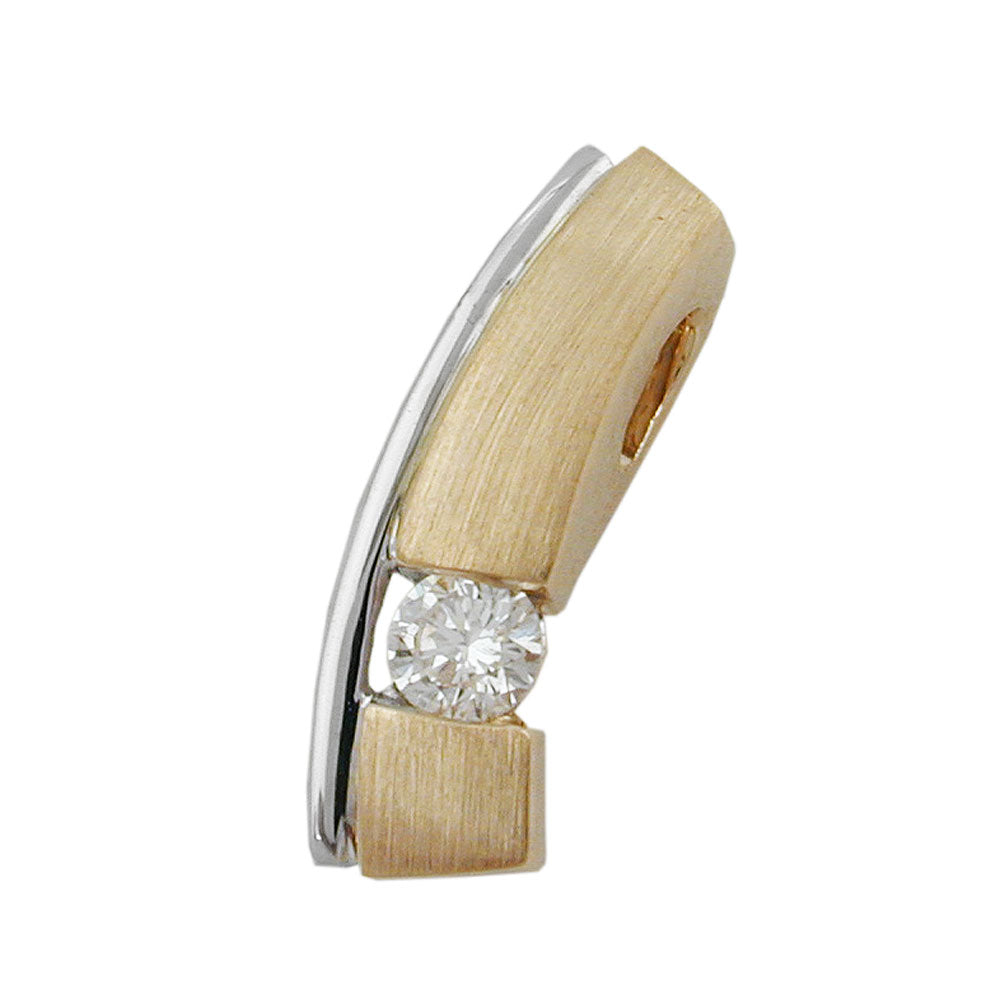 Anhänger verschiedene Größen bicolor mit Brillant-0,115Kt GHSI 14Kt verschiedene Farben