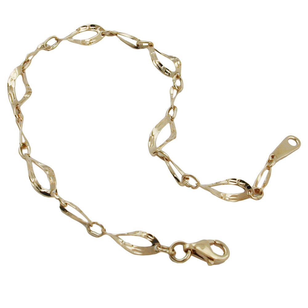 Armband, Fantasie, gemustert, 9Kt verschiedene Farben