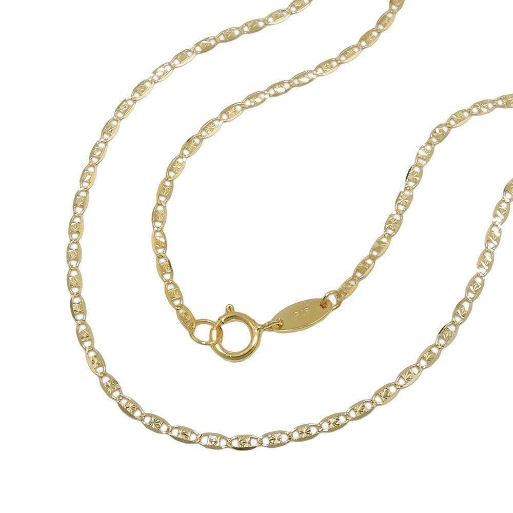 Kette 1,5mm Collier Fantasiekette 9Kt verschiedene Farben verschiedene Längen