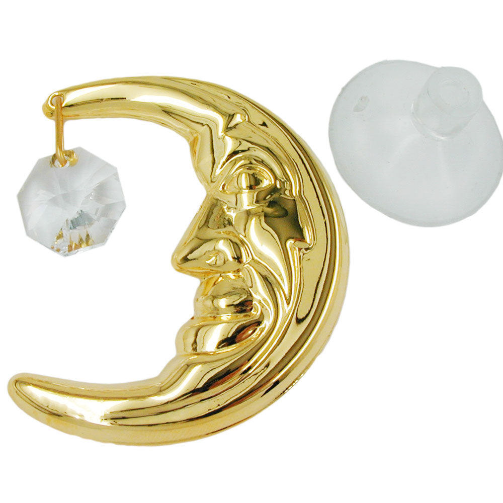 Suncatcher 50mm Mond mit Glas-Steinen