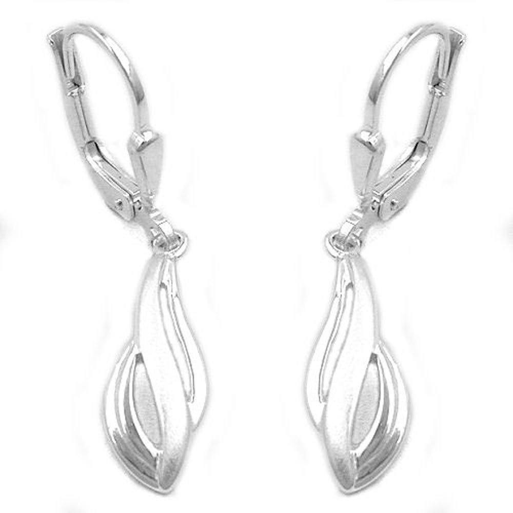 Brisur, Ohrhänger matt-glzd, Silber 925