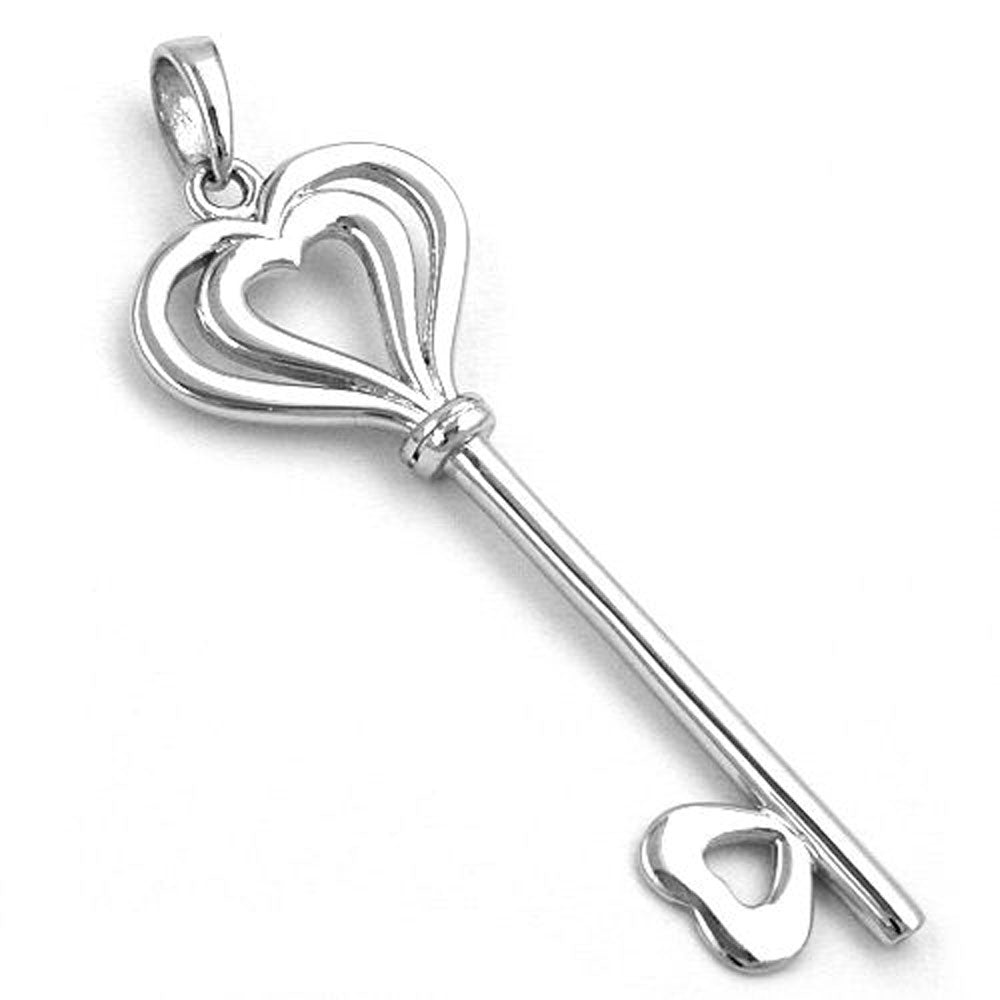 Anhänger Schlüssel rhodiniert Silber 925