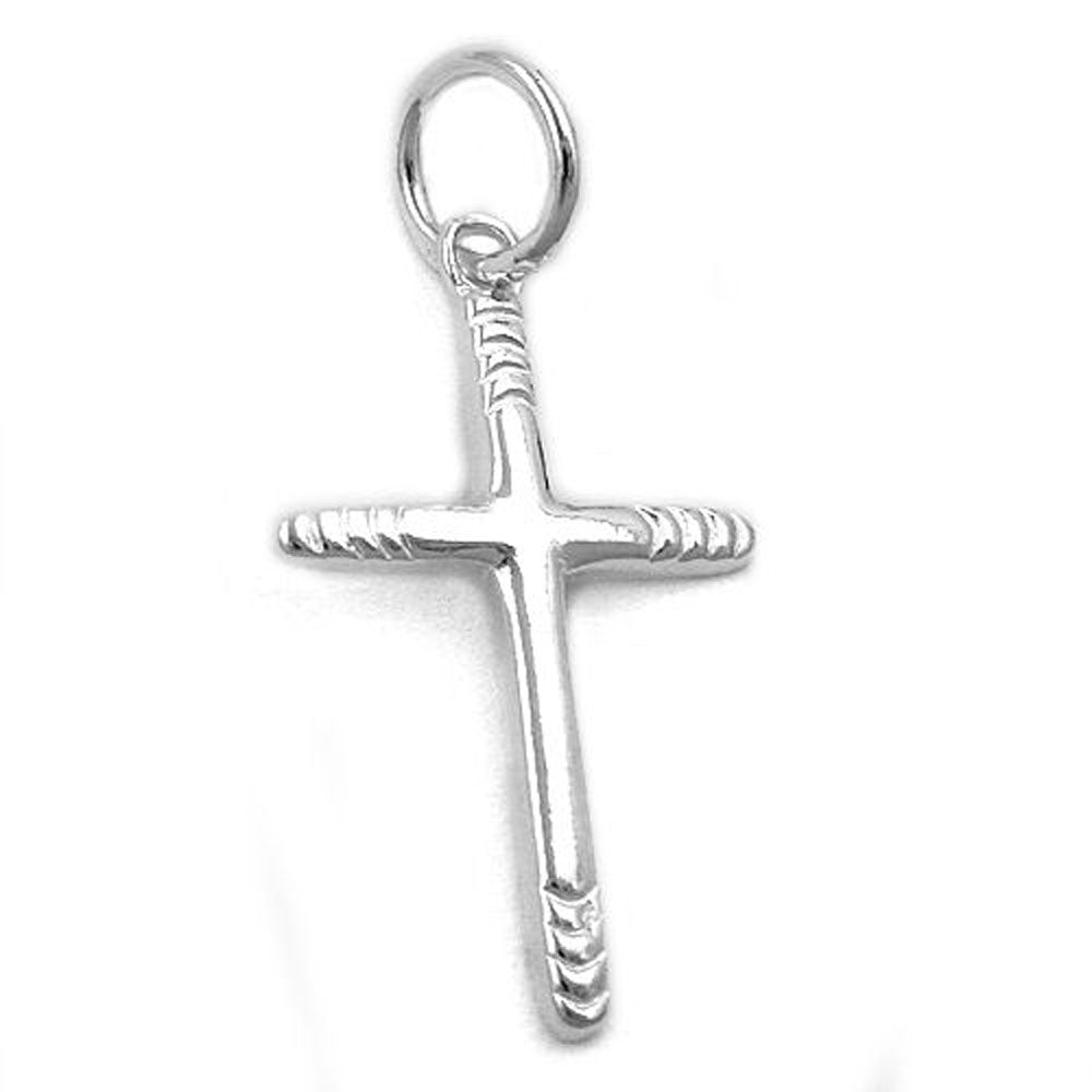 Anhänger, kleines Kreuz, glänzend, 925