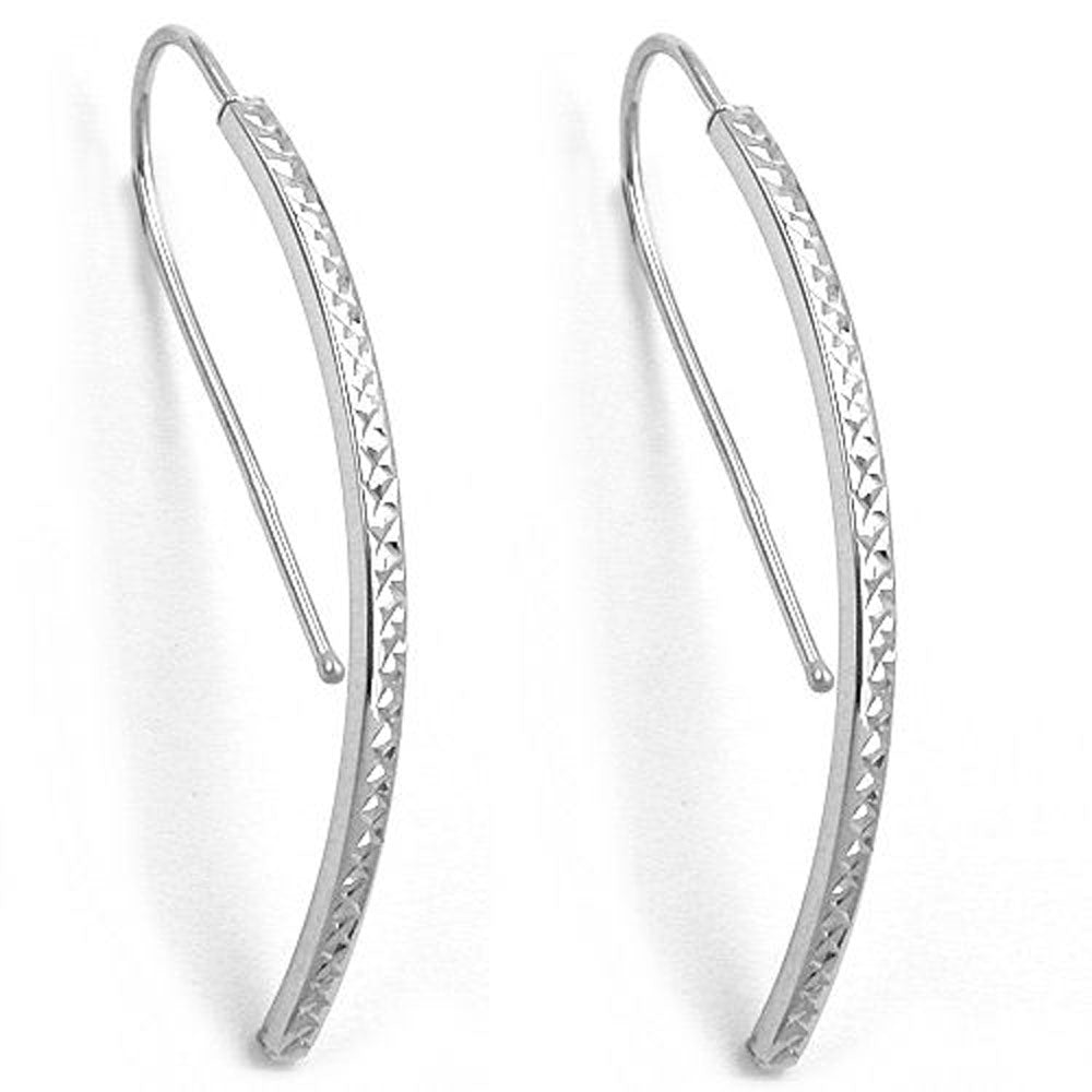 Ohrhaken, diamantiert, Silber 925