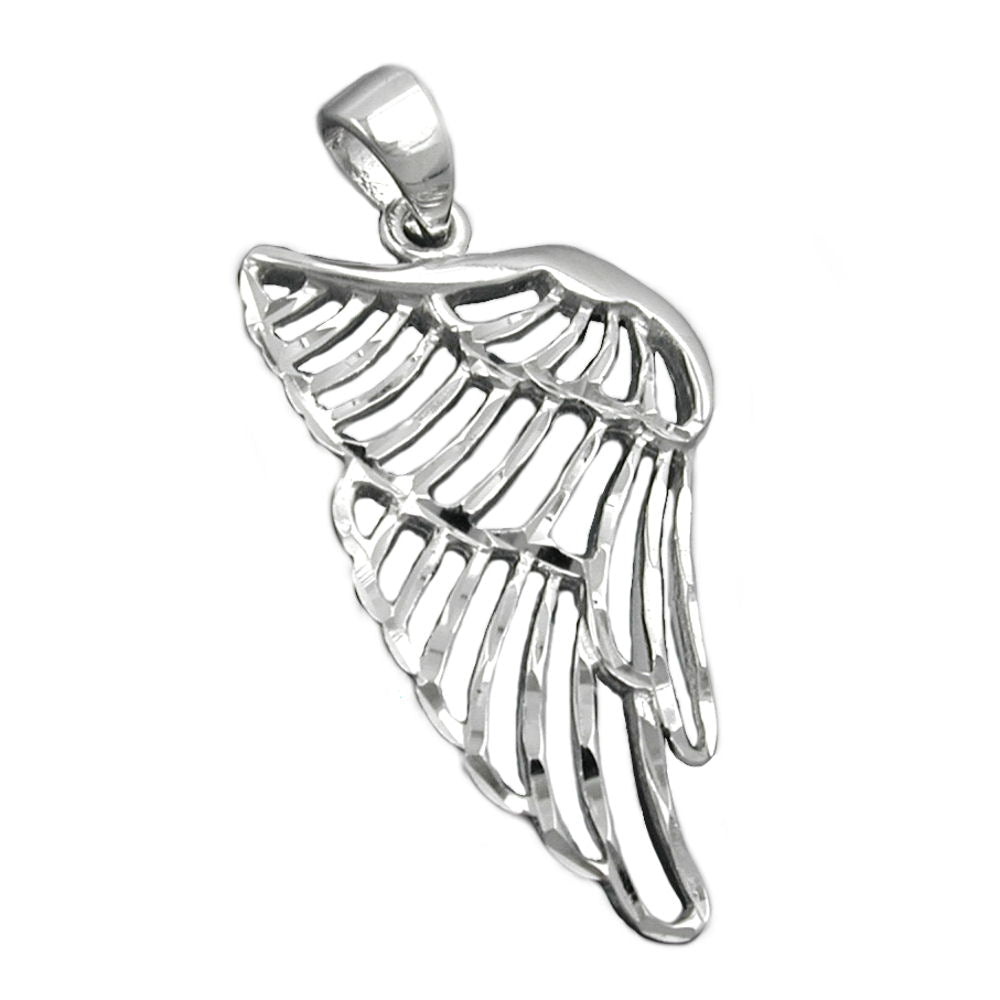 Anhänger, Flügel rhodiniert, Silber 925