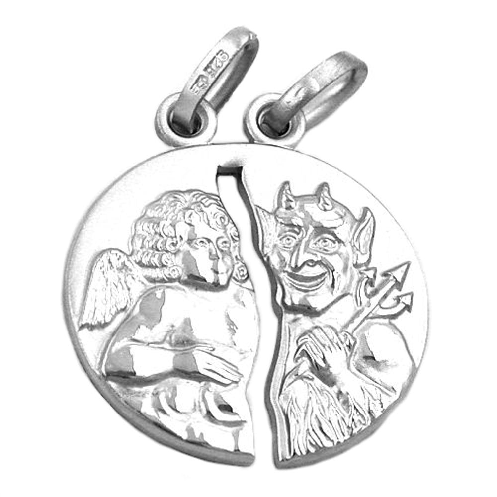 Anhänger Doppelanhänger verschiedene Größen Engel/Teufel Silber 925