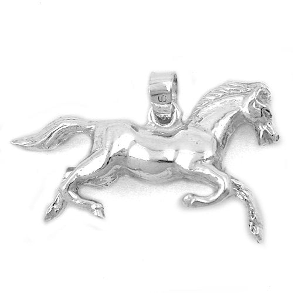 Anhänger, Pferd glänzend, Silber 925