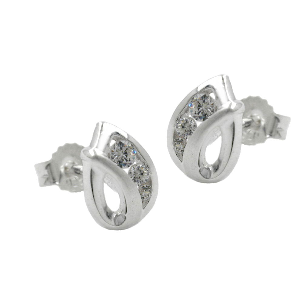 Ohrstecker Ohrring verschiedene Größen sitzende Katze glänzend Silber 925