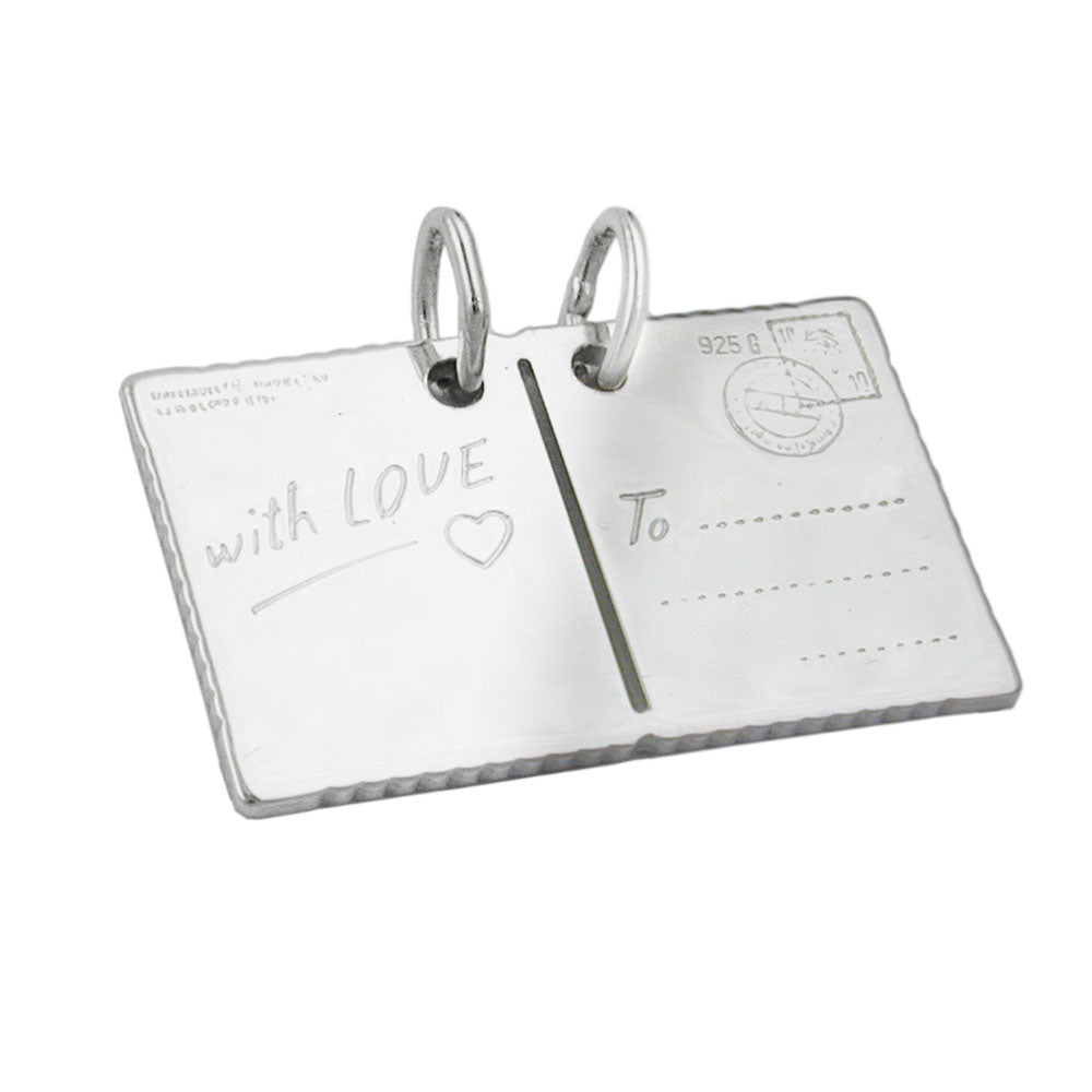 Anhänger verschiedene Größen Doppelanhänger Herz LO-VE Silber 925