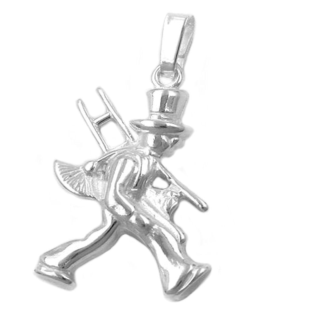 Anhänger verschiedene Größen Schornsteinfeger rhodiniert Silber 925
