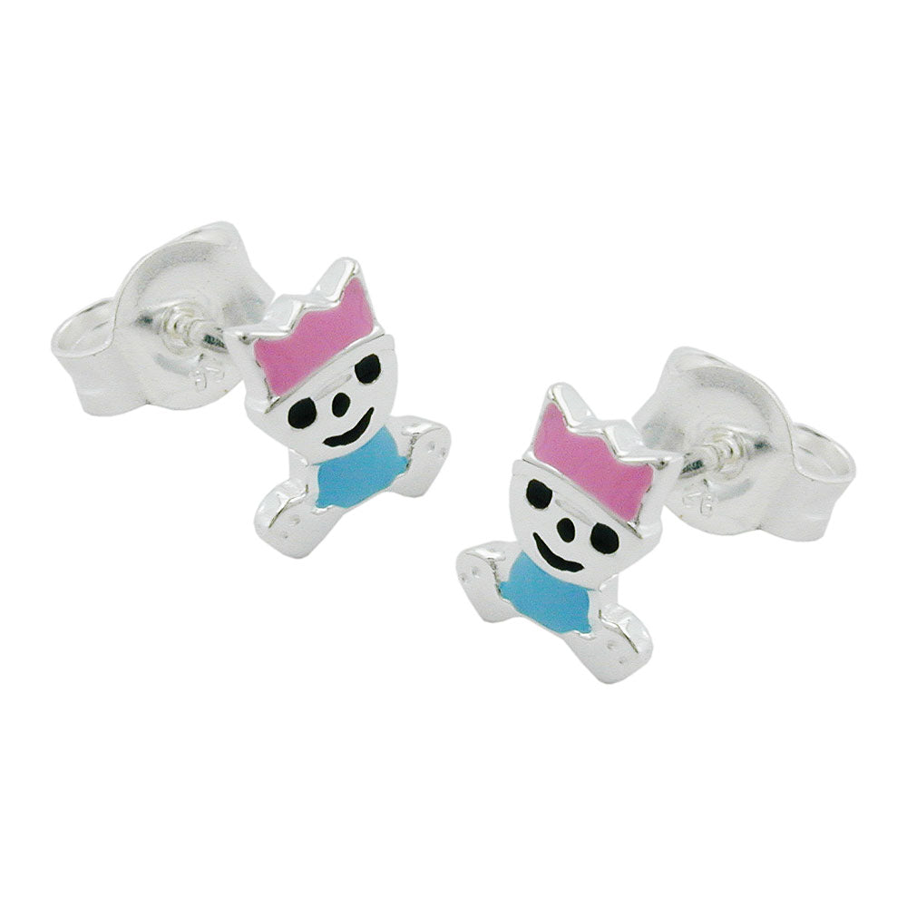 Ohrstecker Ohrring verschiedene Größen Kinderohrring Schuh verschiedene Farben lackiert Silber 925
