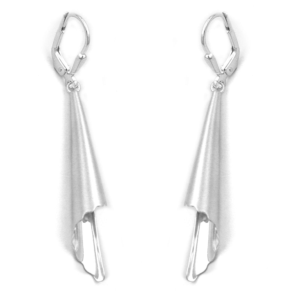 Brisur, spitze Röhre matt, Silber 925