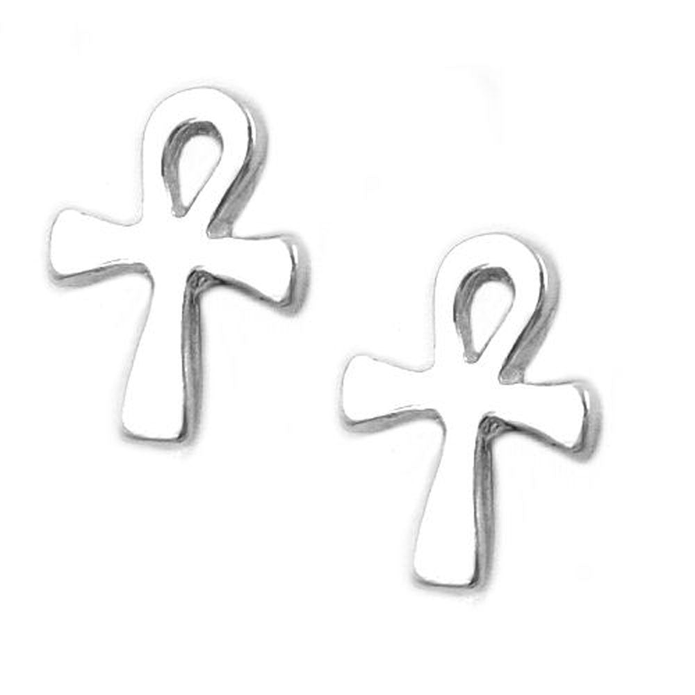 Stecker, Kreuz m Schlaufe, Silber 925