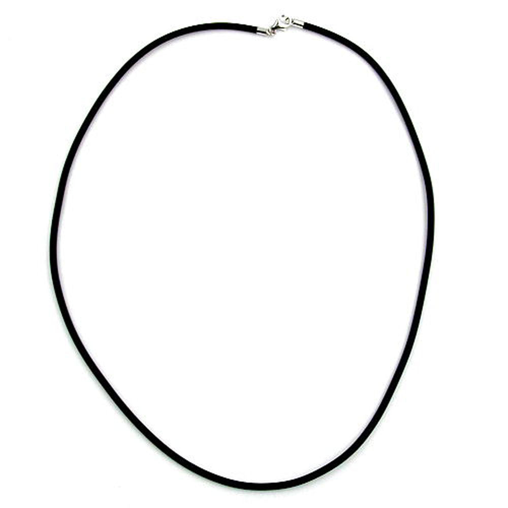 Kette, Gummi mit Verschluss Silber 925