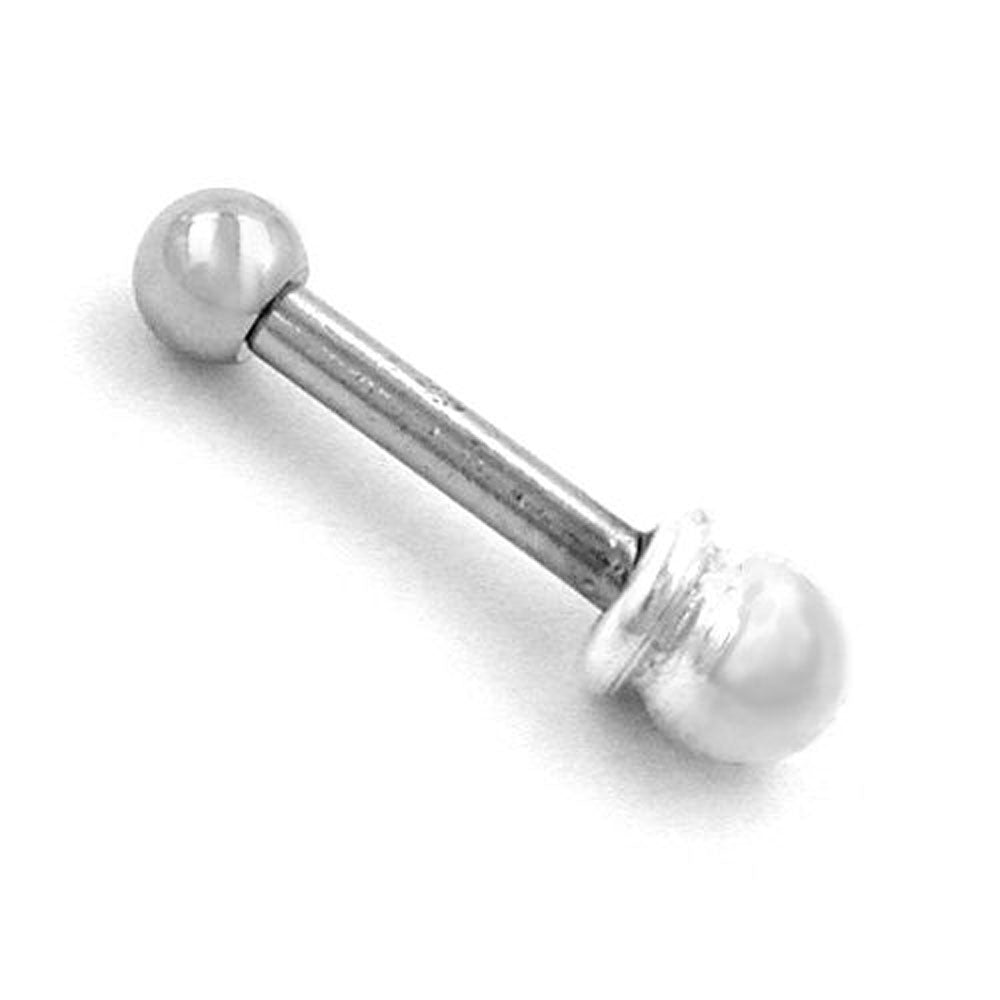 Piercing, gerader Steg Chir.-Stahl, 925