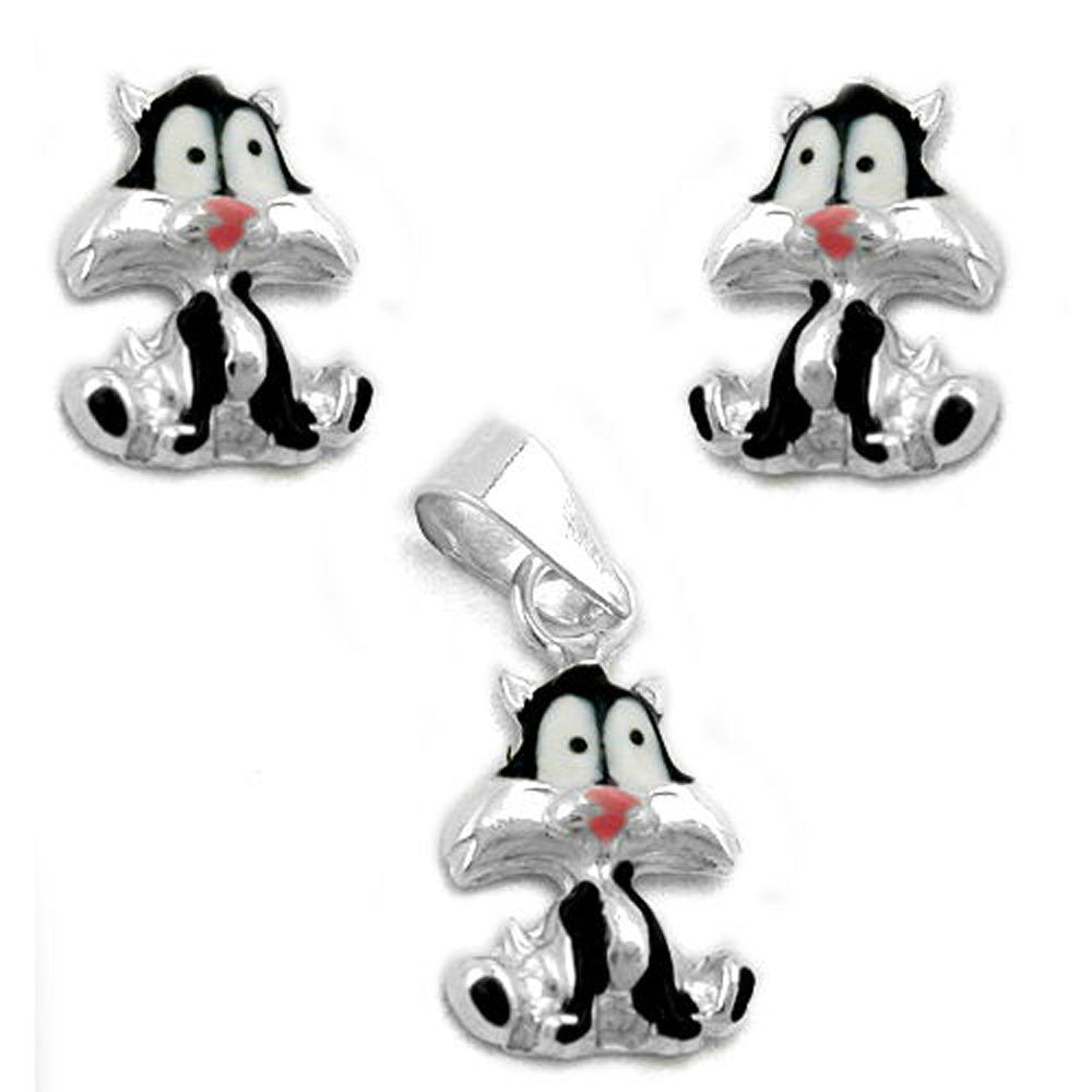 Set, Sylvester Ohrstecker/Anhänger 925