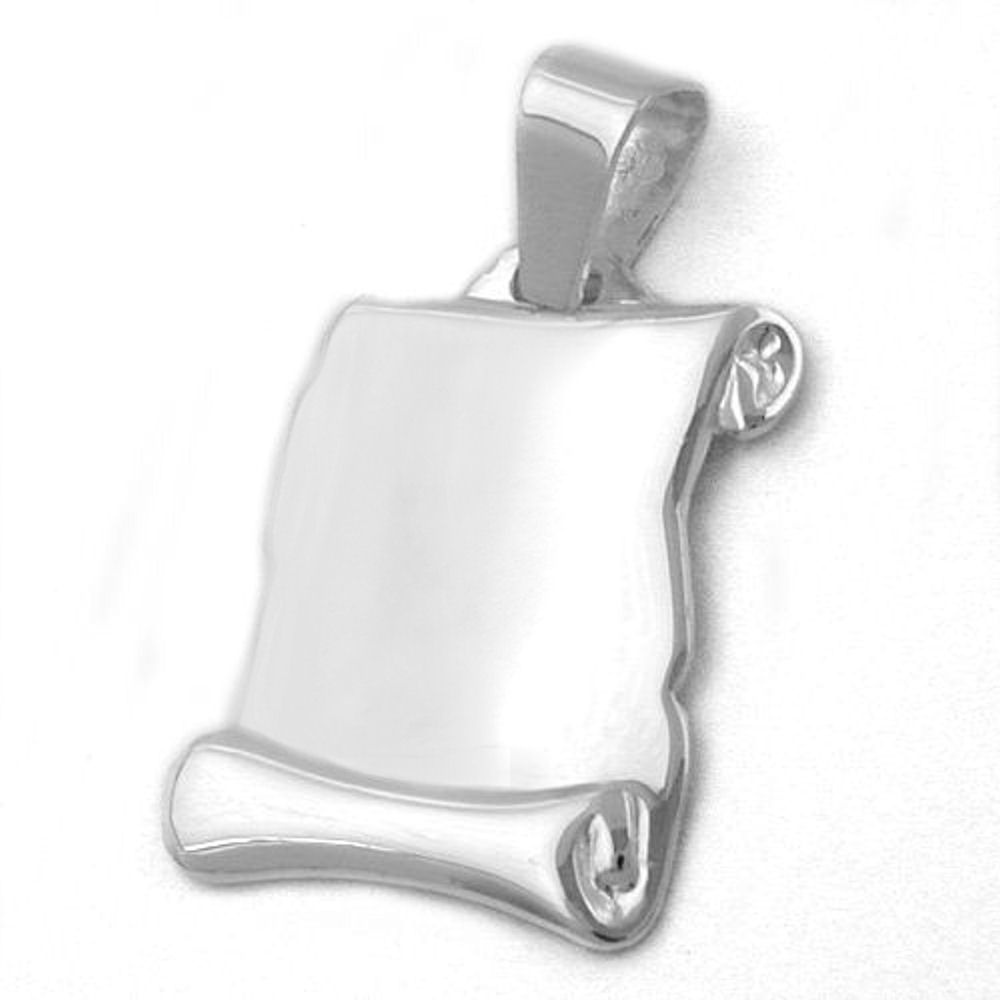 Anhänger Dokumentenrolle verschiedene Größen glänzend Silber 925
