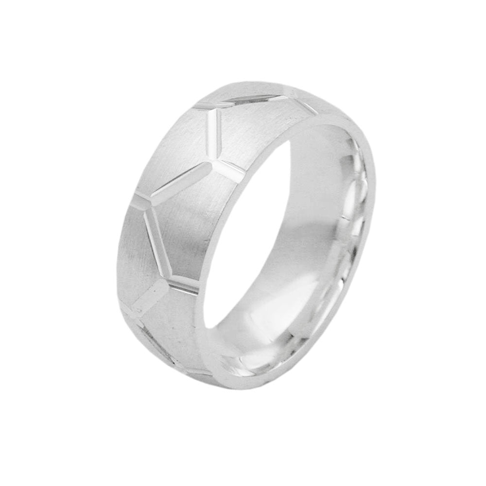 Ring, matt-glänzend Wabenmuster, 925