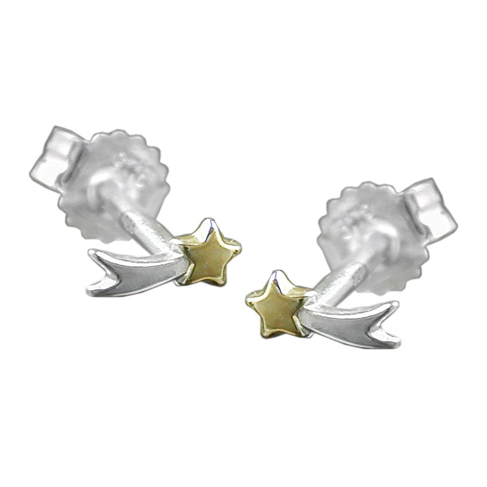 Stecker Sternschnuppe bicolor Silber 925