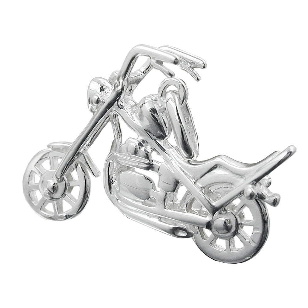 Anhänger verschiedene Größen Chopper Motorrad Silber 925