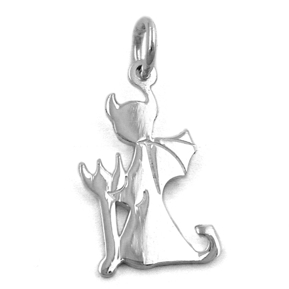 Anhänger, Teufel Dreizack, Silber 925