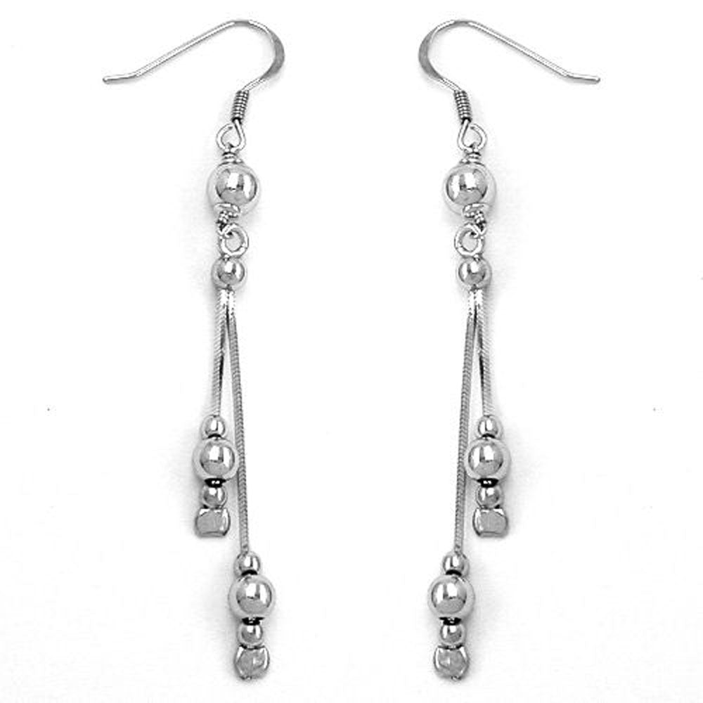 Ohrhaken, Kette mit Kugel, Silber 925