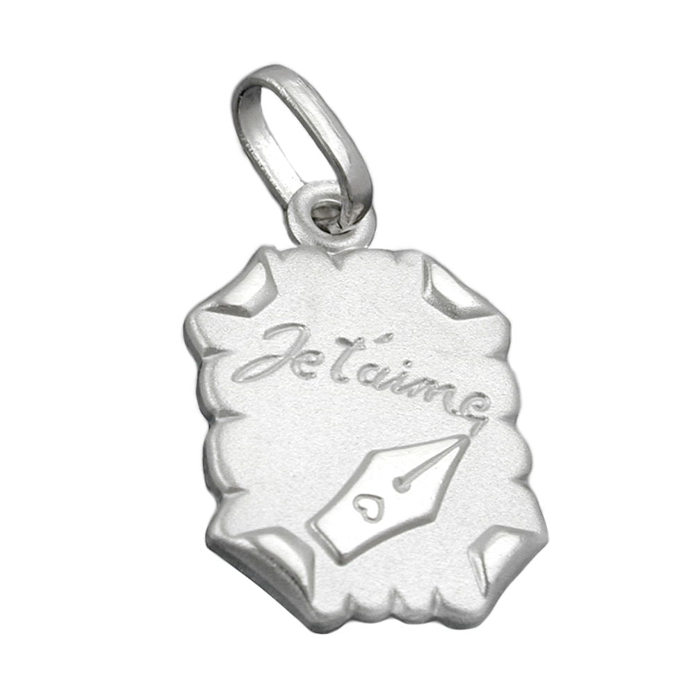 Anhänger, Herz - Je t- aime, Silber 925