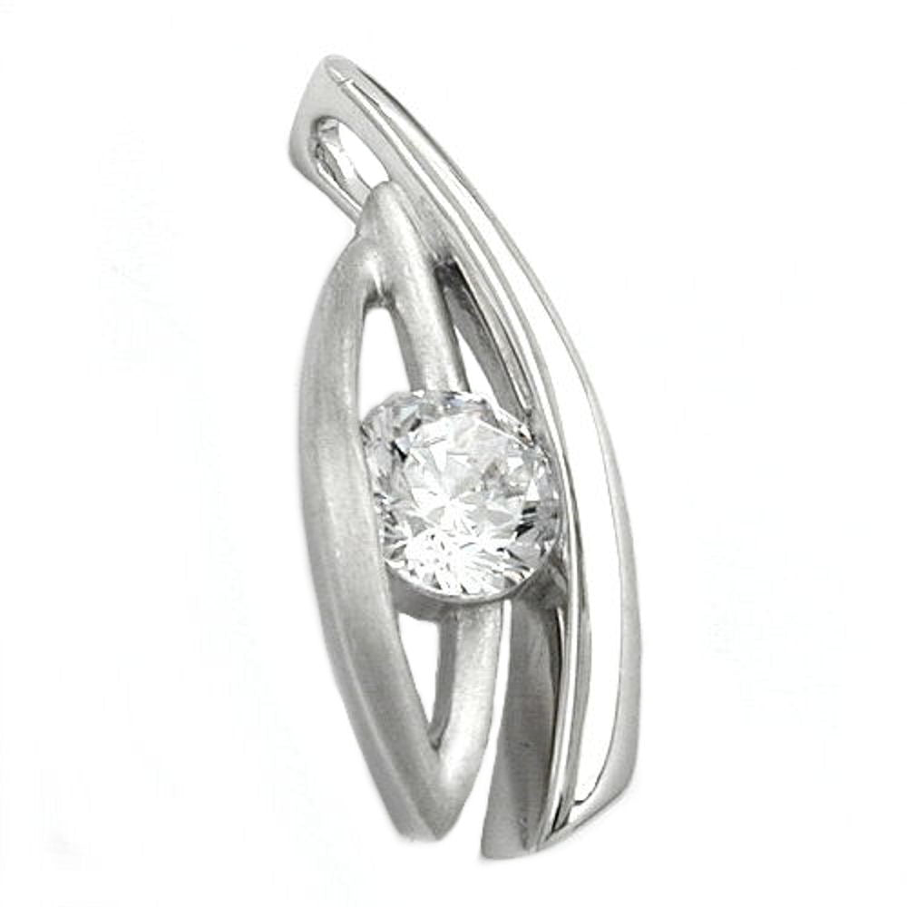 Anhänger Zirkonia rhodiniert Silber 925