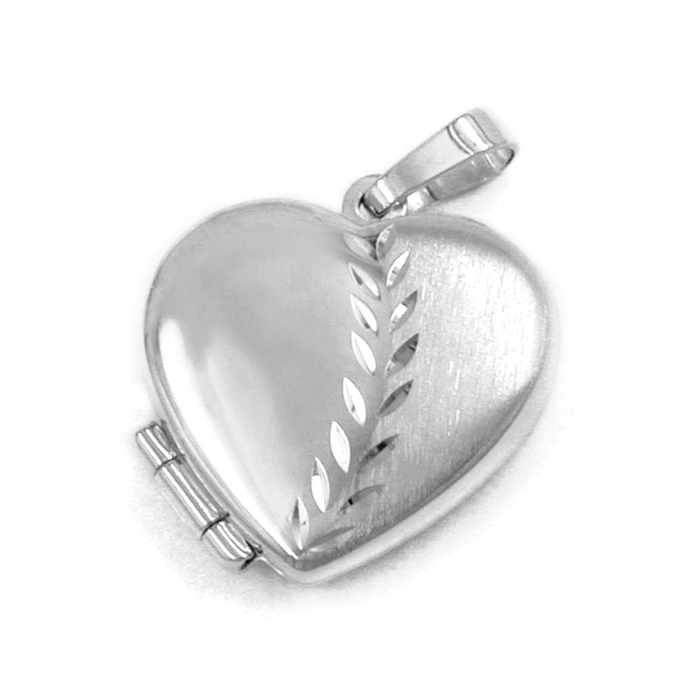Anhänger, Herz Medaillon, Silber 925