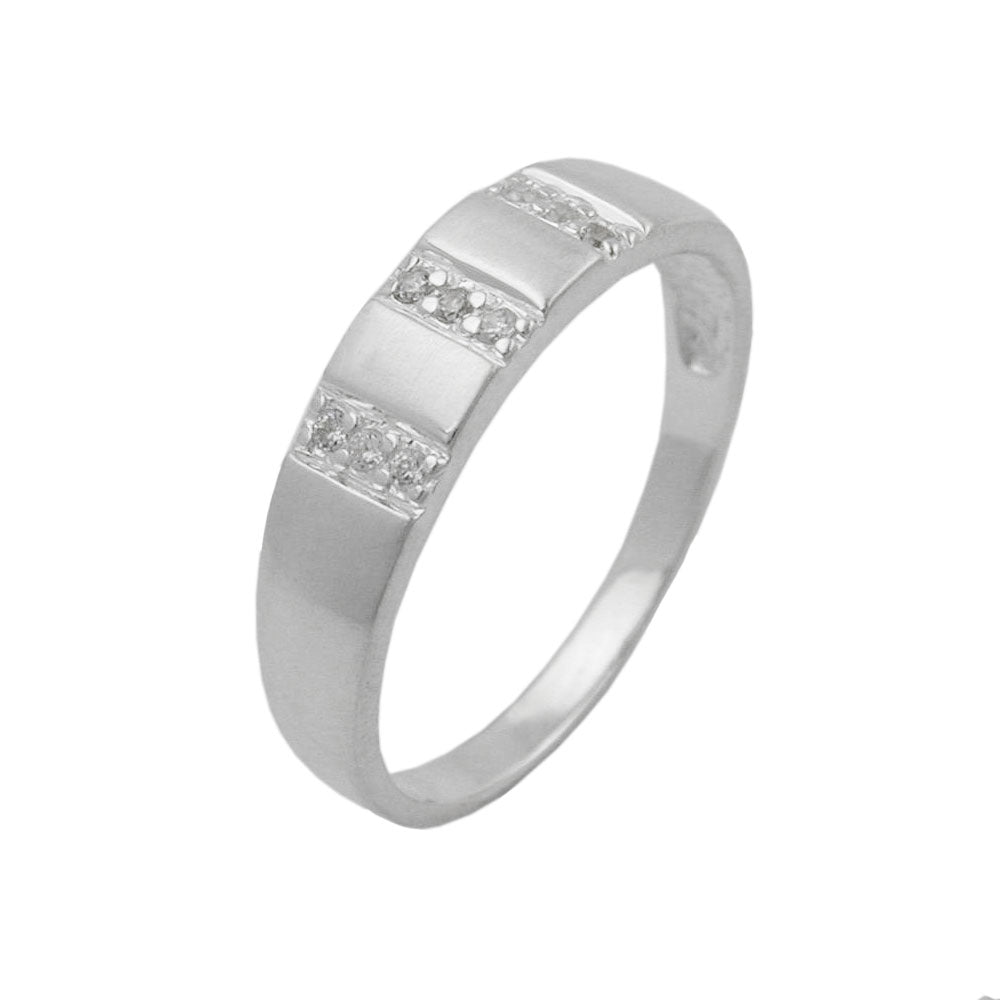 Ring, 9 kleine Zirkonia, 925