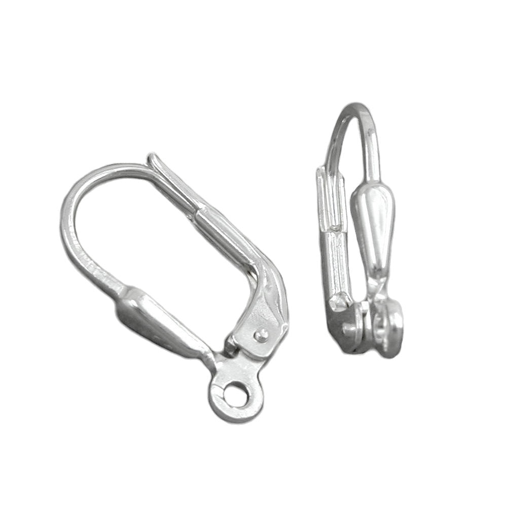 Ohrbrisur Ohrring als Ersatzteil verschiedene Größen 2 Stück glänzend Silber 925