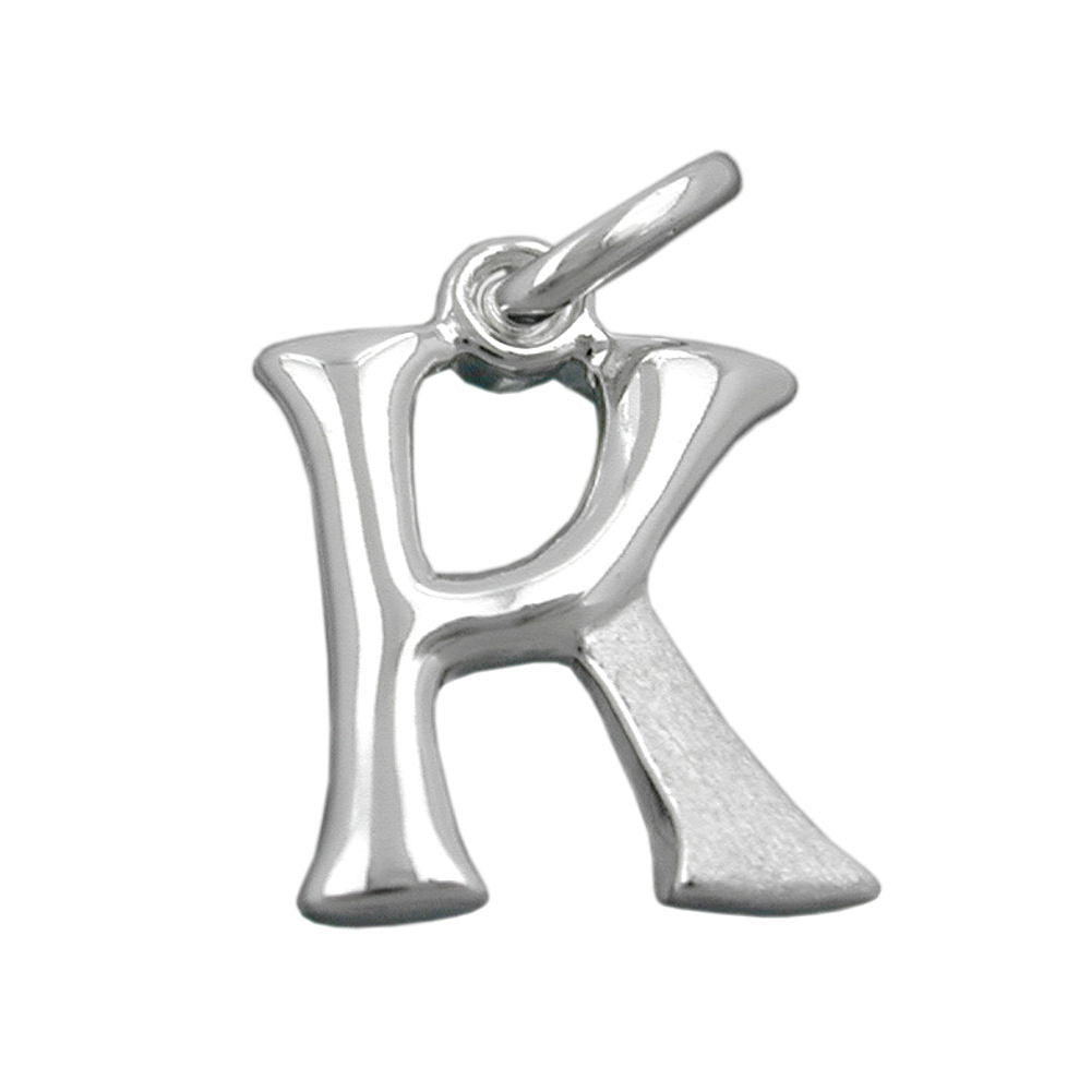 Anhänger verschiedene Größen Buchstabe teilmattiert glänzend Silber 925
