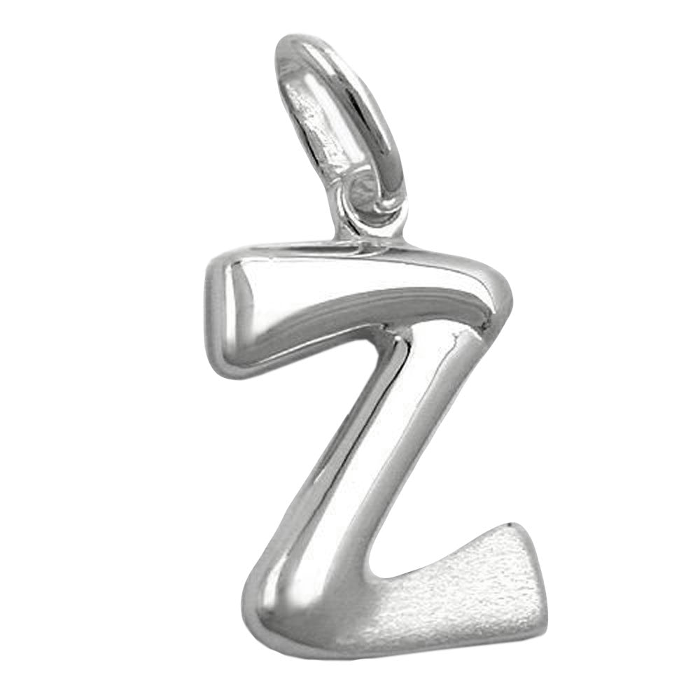 Anhänger verschiedene Größen Buchstabe teilmattiert glänzend Silber 925