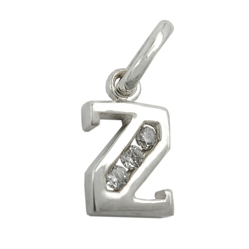 Anhänger verschiedene Größen Buchstabe glänzend mit Zirkonias Silber 925