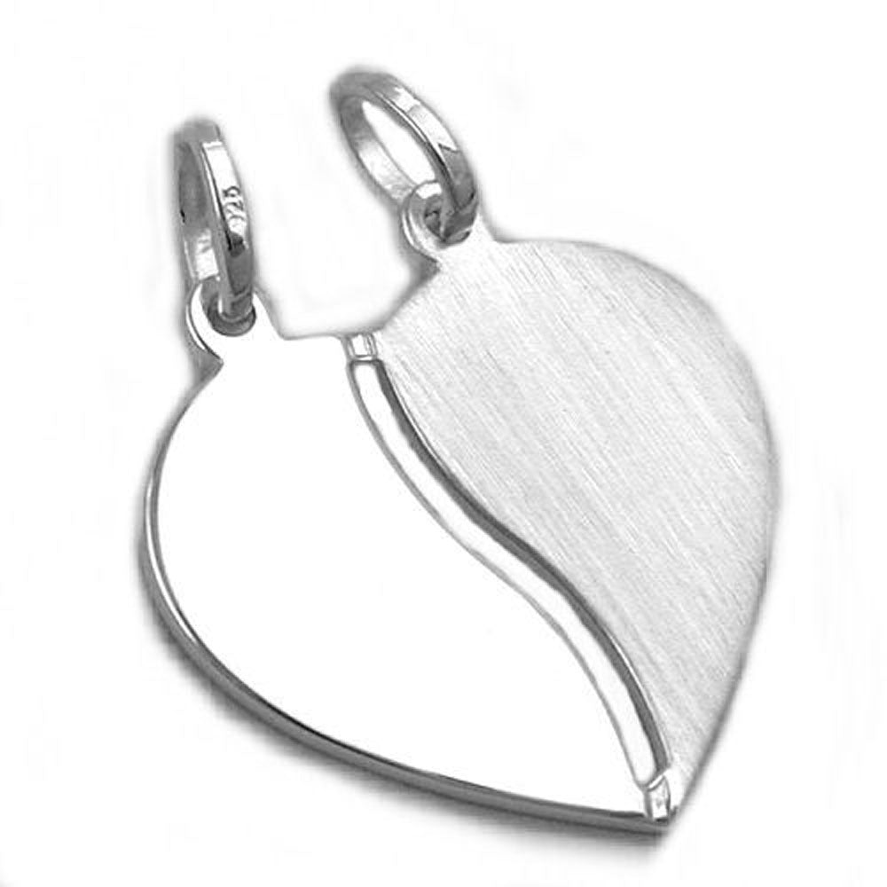 Anhänger verschiedene Größen Doppelanhänger Herz LO-VE Silber 925