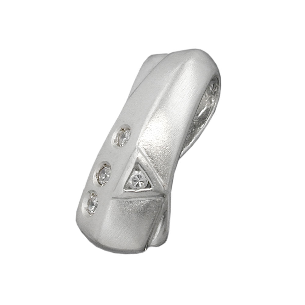 Anhänger verschiedene Größen mit 5 Zirkonias mattiert Silber 925