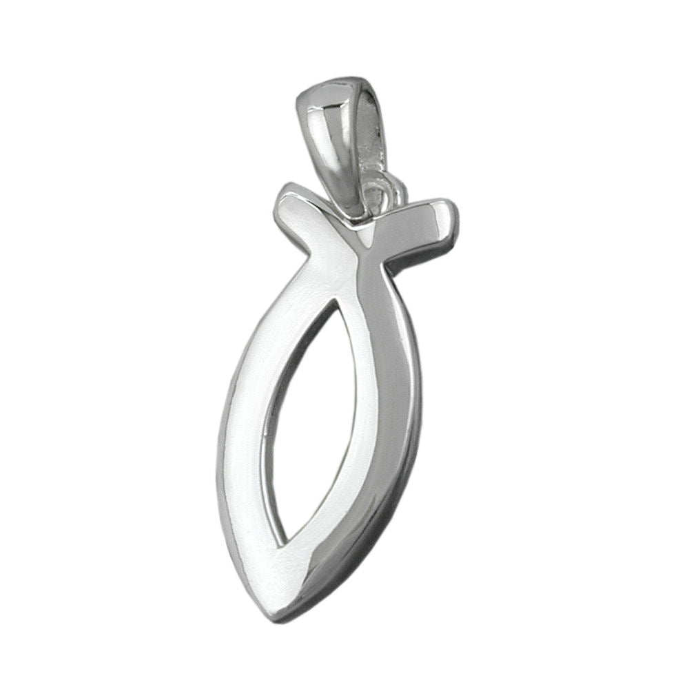 Anhänger verschiedene Größen Jesus-Zeichen glänzend Silber 925