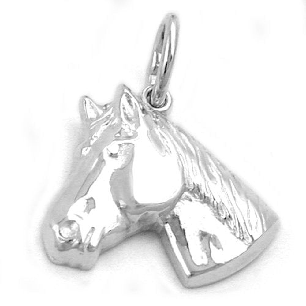 Anhänger, Pferdekopf massiv, 925