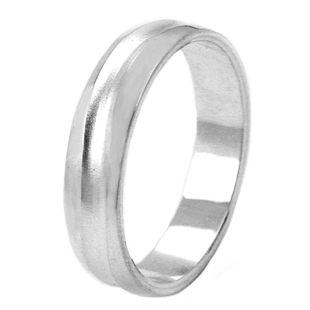 Ring, glzd, Welle matt, 925